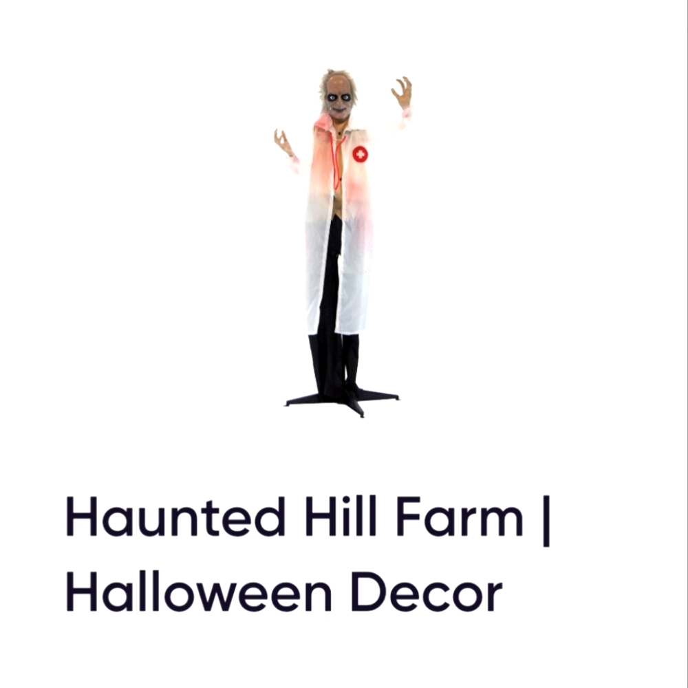 NIB Haunted Hill Farm AnimaTronic Doctor Halloween Prop